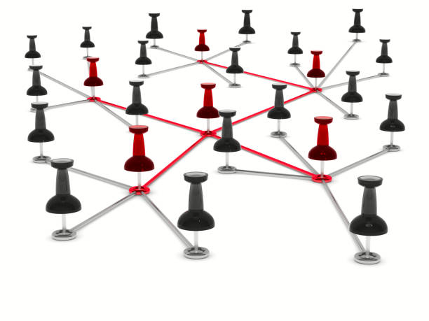 Concept network on white background. Isolated 3D illustration Concept network on white background. Isolated 3D illustration