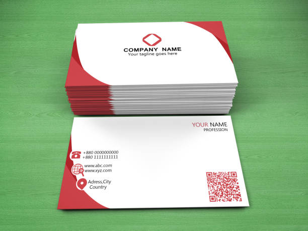 Red Creative Business Card Design with Mockup Red Creative Business Card Design with Mockup