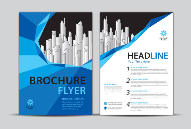 Annual report template, annual report Cover design, Brochure Flyer template, Business cover background, brochure layout, modern creative design, Advertisement, Magazine ads, blue polygon background